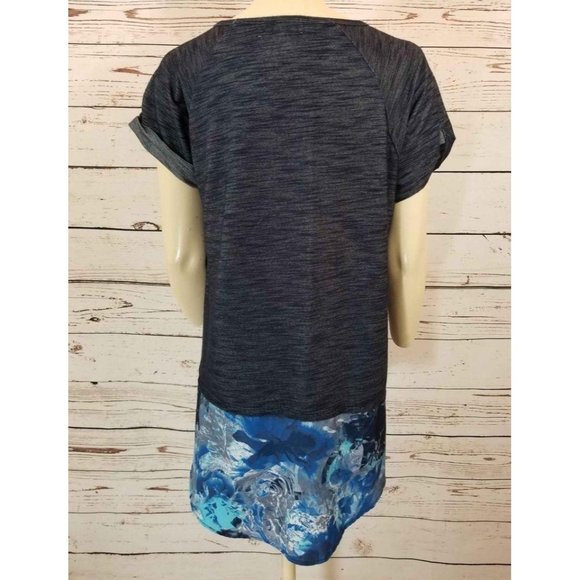 Symmetry Top Short Sleeves color block hi-lo Sz L - Picture 5 of 7